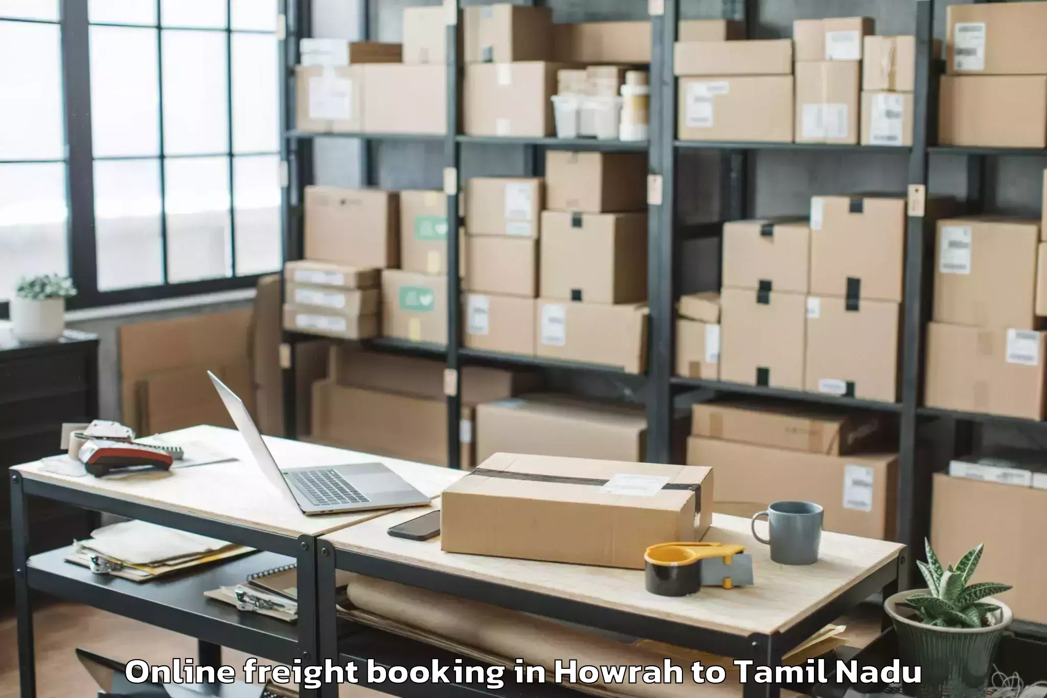 Book Howrah to Manalurpettai Online Freight Booking Online